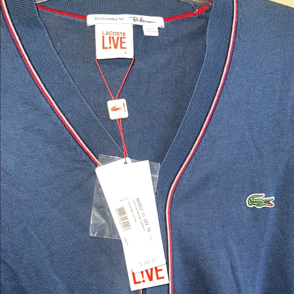 Lacoste Live Blue V-Neck Sweater